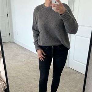 Old Navy Fuzzy Warm Crewneck Sweater Sz Large oversized brown L